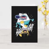 Washing Machine Monster Karte (Gelbe Blume)