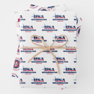 Washington, 50 Staaten, Liberty Bell Geschenkpapier Set