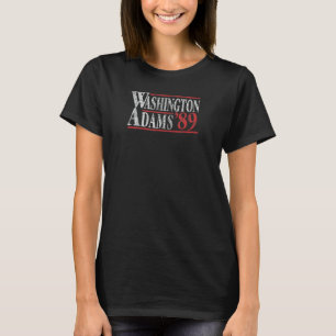 Washington Adams 89 Patriotic Retro Vintag Distre T-Shirt