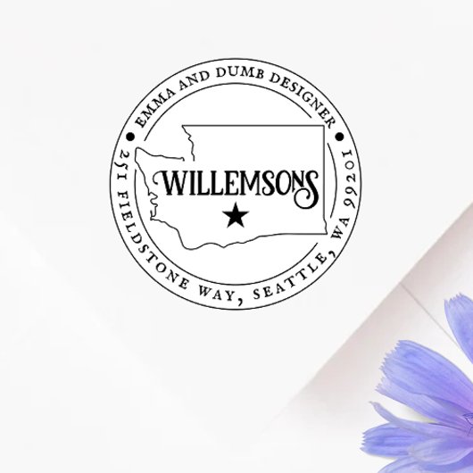 Washington Address Briefmarke Permastempel