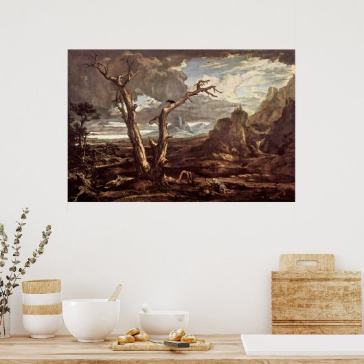 Washington Allston Elijah Fed by the Ravens Poster (Küche)