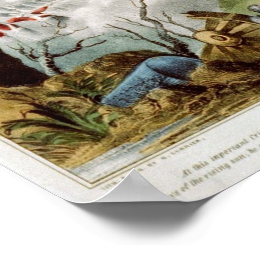 Washington am 3. Januar 1777 in Princeton Poster (Ecke)