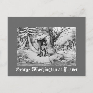 Washington am Gebet Postkarte