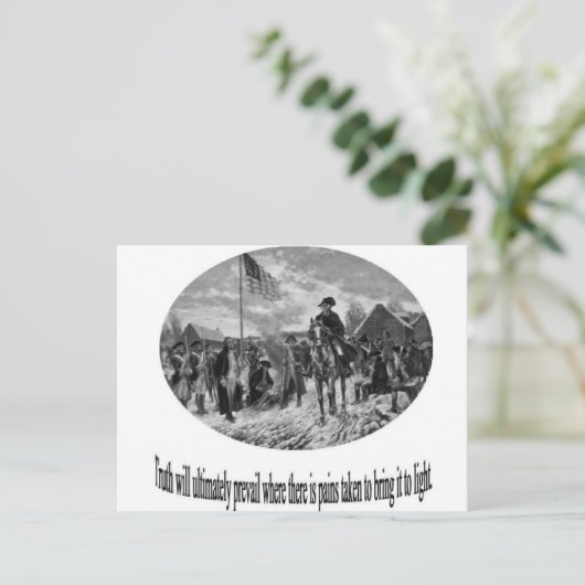 Washington an der Tal-Schmiede mit Zitat Postkarte (Stehend Vorderseite)