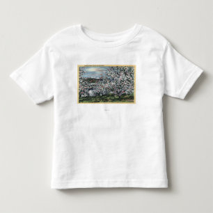 Washington - Ansicht von Apfelbäumen in der Blüt Kleinkind T-shirt