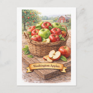 Washington-Äpfel (Amerikanische Lebensmittelreihe) Postkarte
