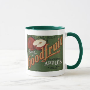 Washington-Apfel-Frucht-Kisten-Aufkleber Tasse