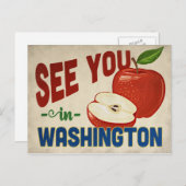 Washington Apple - Vintage Travel Postkarte (Vorne/Hinten)