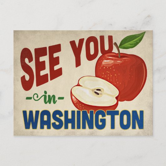 Washington Apple - Vintage Travel Postkarte (Vorderseite)