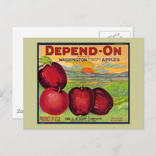 Washington Apples Postkarte (Vorne/Hinten)
