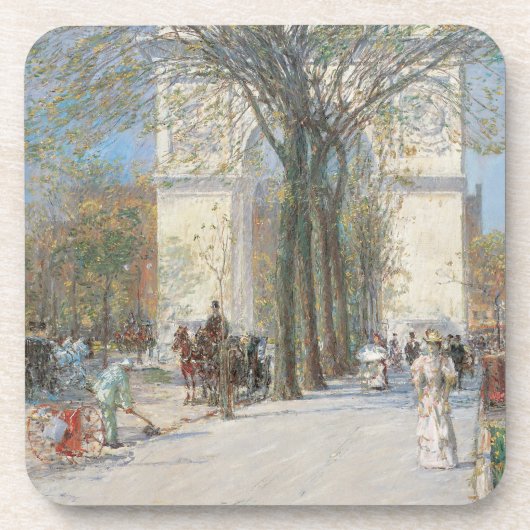 Washington Arch, Frühling von Frederick Childe Has Getränkeuntersetzer (Vorderseite)
