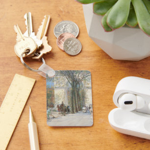 Washington Arch, Frühling von Frederick Childe Has Schlüsselanhänger