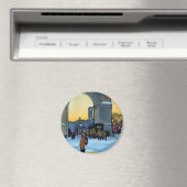 Washington Arch im Winter Twilight Magnet (In Situ (Geschirrspüler))