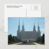 Washington Area Mormon Temple Postkarte (Vorne/Hinten)