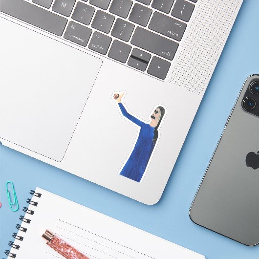 WASHINGTON AUFKLEBER (Laptop mit iPhone)