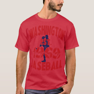 Washington Baseball Est 1969 Baseball Pitcher Vint T-Shirt