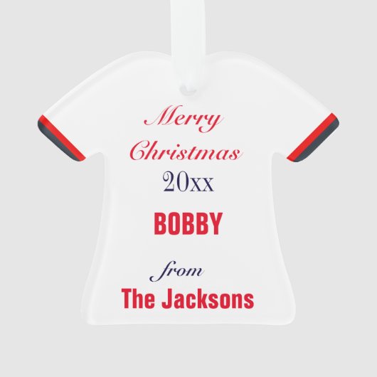 Washington Baseball Jersey Ornament (Rückseite)