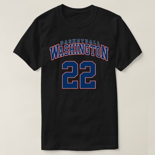 Washington Basketball Player Nummer 22 T-Shirt (Design vorne)