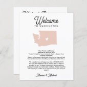 WASHINGTON Begrüßungsbrief IRGENDWELCHE FARBE (Vorne/Hinten)