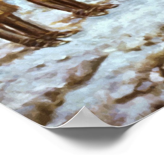 Washington bei Valley Forge Poster (Ecke)