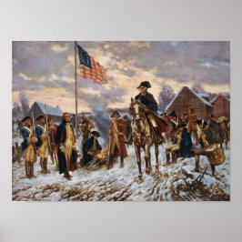 Washington bei Valley Forge Poster