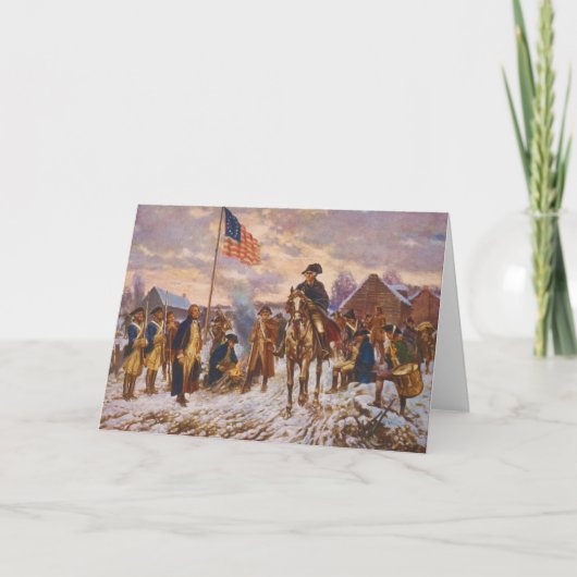 Washington bei Valley Forge von Edward P. Moran Karte (Vorderseite)