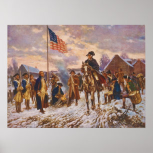 Washington bei Valley Forge von Edward P. Moran Poster