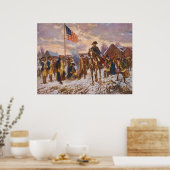 Washington bei Valley Forge von Edward P. Moran Poster (Küche)