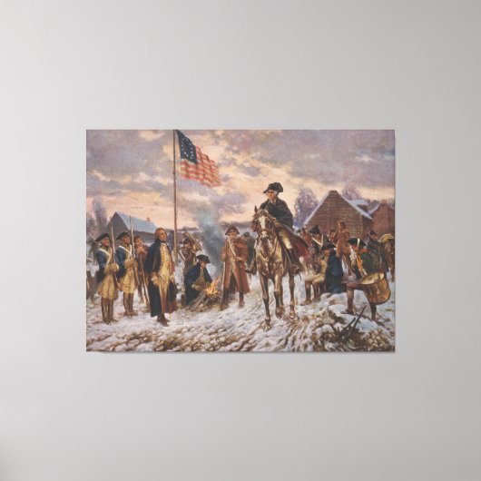 Washington bei Valley Forge von Edward Percy Moran Leinwanddruck (Vorderseite)