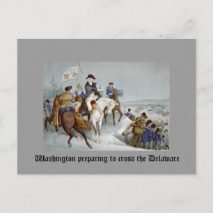Washington bereitet sich darauf vor, das Delaware  Postkarte