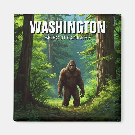 Washington Bigfoot Magnet (Vorne)