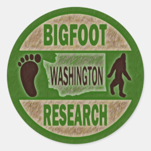 Washington Bigfoot Research Runder Aufkleber