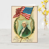 Washington Birthday Greeting Karte (Gelbe Blume)
