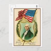 Washington Birthday Greeting Postkarte (Vorne/Hinten)