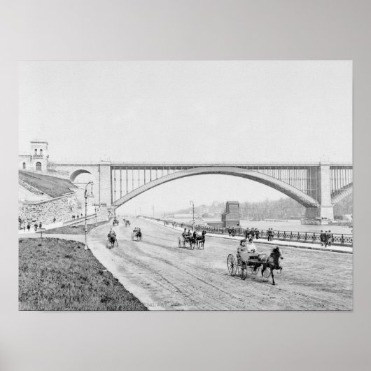 Washington Bridge und das Speedway-Foto Poster (Vorne)