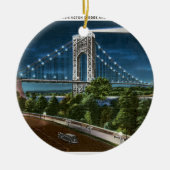 Washington Bridge und Hudson River Keramikornament (Vorne)