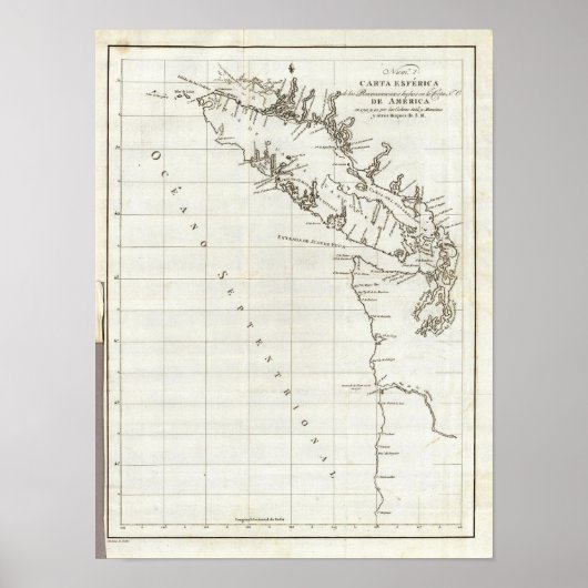 Washington, British Columbia, Vancouver Map Poster (Vorne)