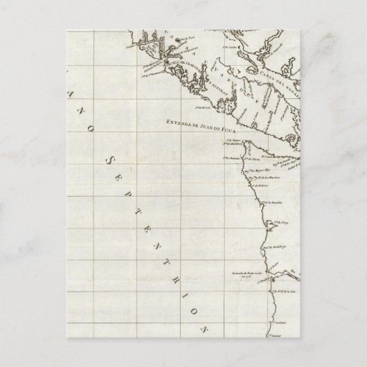 Washington, British Columbia, Vancouver Map Postkarte (Vorderseite)