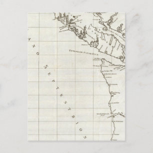 Washington, British Columbia, Vancouver Map Postkarte