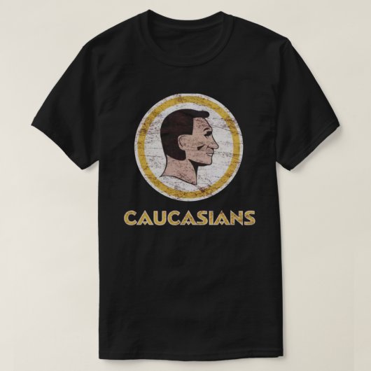 Washington Caucasians lustige NFFIL-Fußballmannsch T-Shirt (Design vorne)
