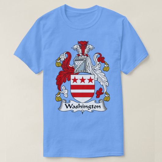 Washington Coat of Arms Family Crest  T-Shirt (Design vorne)