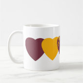 Washington Commanders Football Heart Design Kaffeetasse (Links)