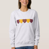 Washington Commanders Heart Football Dark Sweatshirt (Vorderseite)