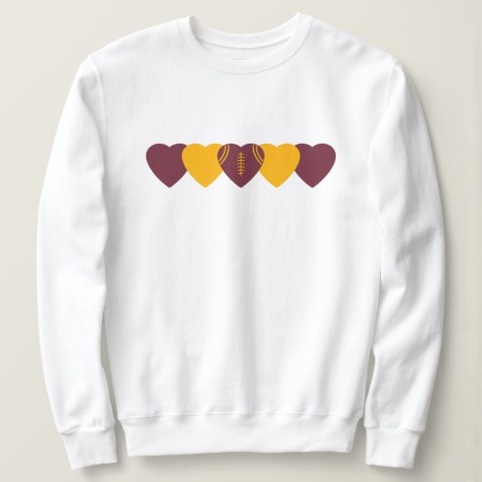 Washington Commanders Heart Football Sweatshirt (Design vorne)