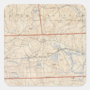 Washington Country, Rhode Island Quadratischer Aufkleber