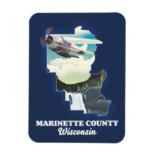 Washington County Maine Karte Magnet