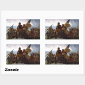 Washington Crossing Delaware Art Rechteckiger Aufkleber (Blatt)