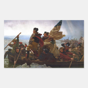 Washington Crossing Delaware Art Rechteckiger Aufkleber