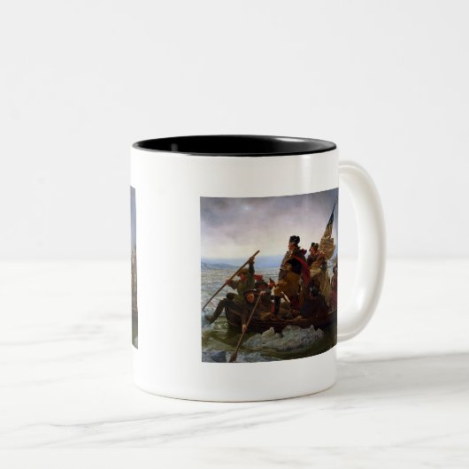 Washington Crossing Delaware Art Zweifarbige Tasse (VorderseiteRechts)