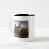 Washington Crossing Delaware Art Zweifarbige Tasse (Vorderseite Links)